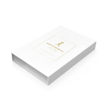 Manta corta-fogo Solstickan 16x2,7x25 cm - Dourado-branco  - Solstickan Design