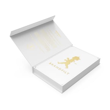 Manta corta-fogo Solstickan 16x2,7x25 cm - Dourado-branco  - Solstickan Design