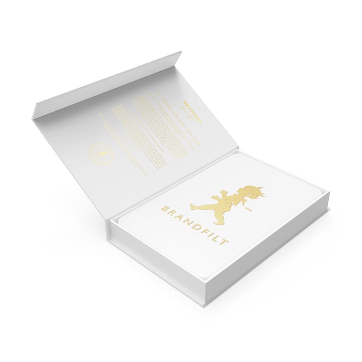 Manta corta-fogo Solstickan 16x2,7x25 cm, Dourado-branco  Solstickan Design