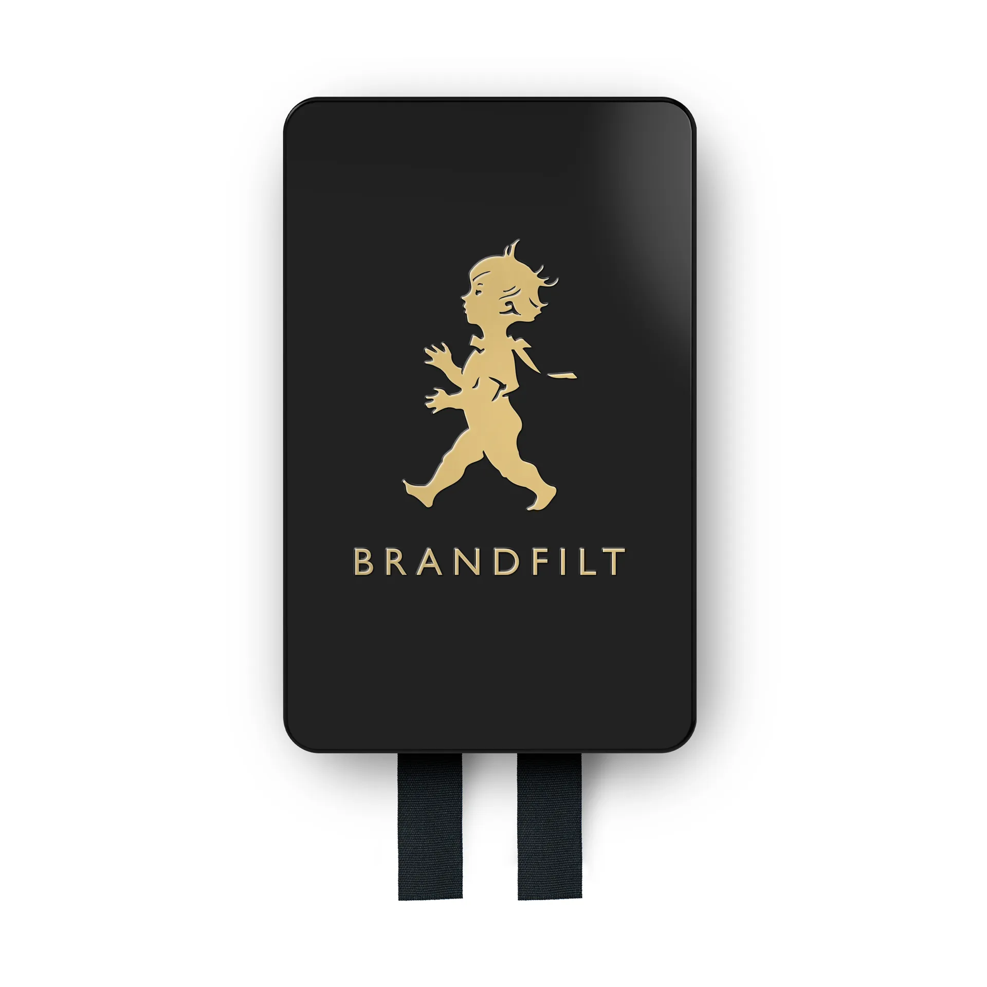 Manta corta-fogo Solstickan 16x2,7x25 cm, Preta-dourada  Solstickan Design