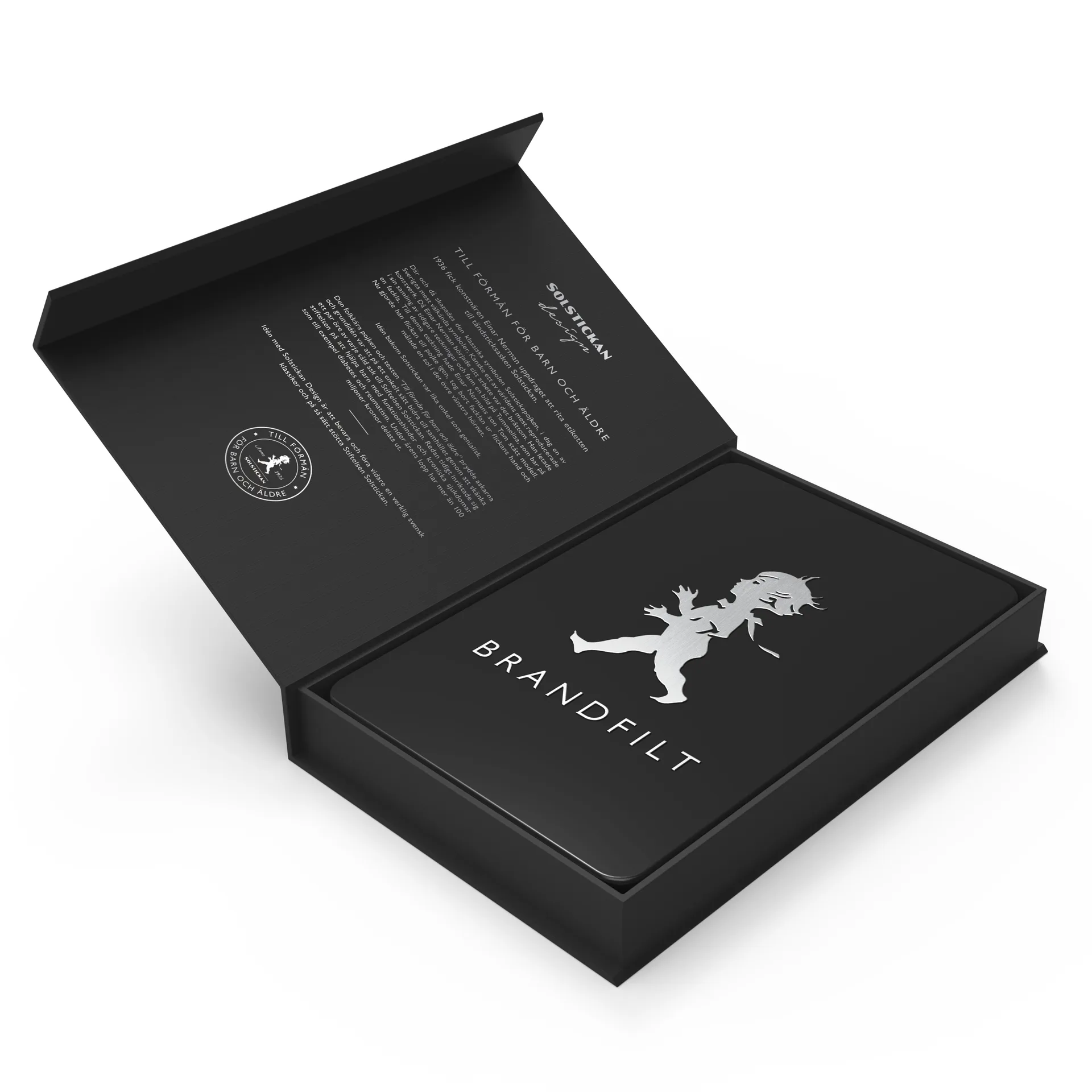 Manta corta-fogo Solstickan 16x2,7x25 cm, Preto mate  Solstickan Design