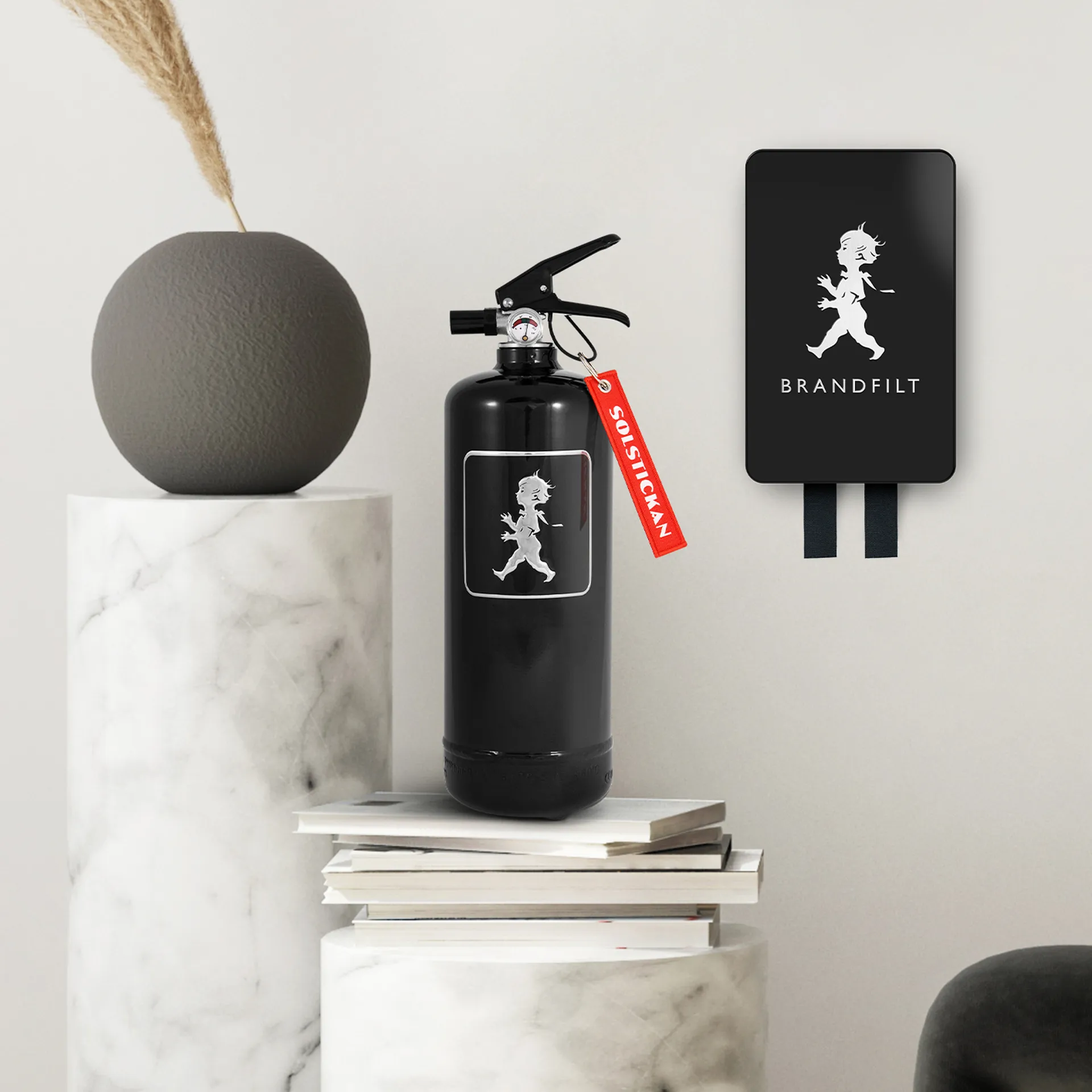 Manta corta-fogo Solstickan 16x2,7x25 cm, Preto mate  Solstickan Design