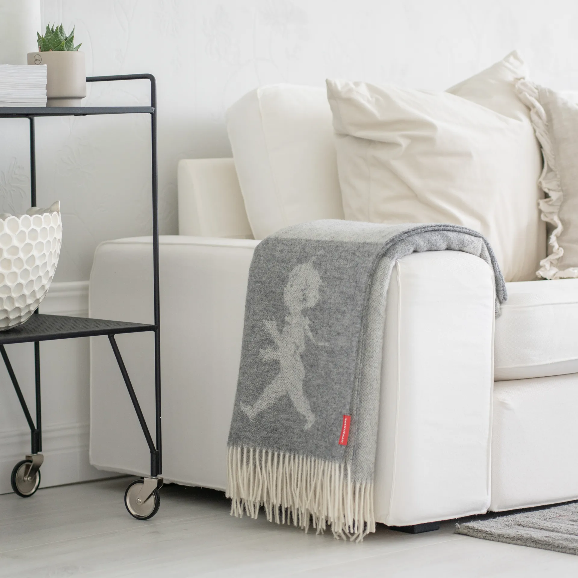 Manta marinoull 130x170 cm Solstickan , Cinzento claro Solstickan Design