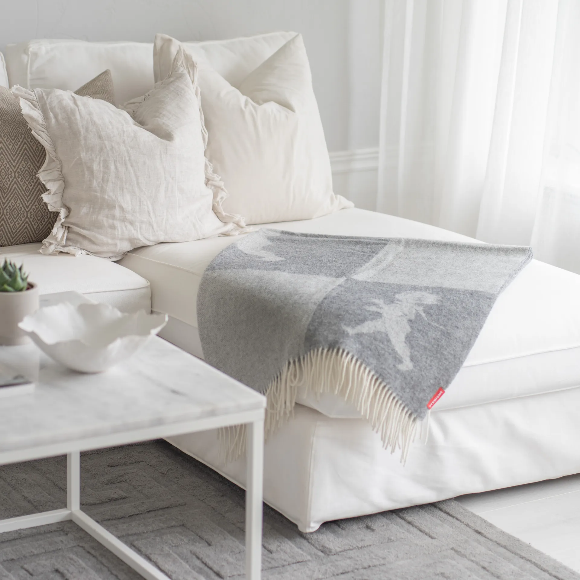 Manta marinoull 130x170 cm Solstickan , Cinzento claro Solstickan Design