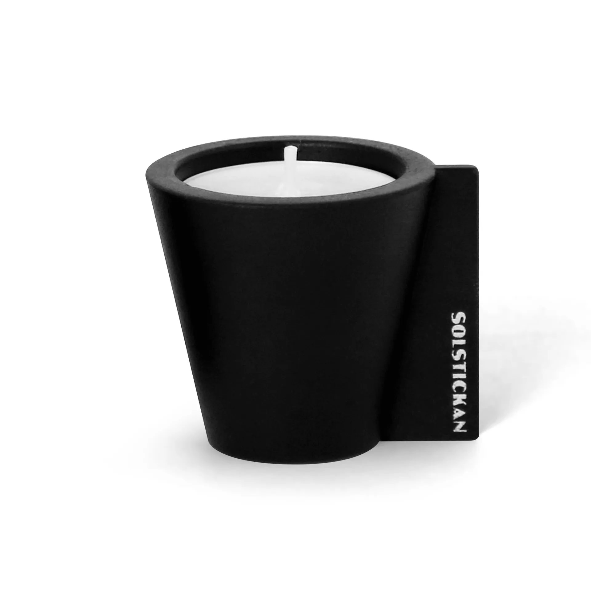 Porta velas Flipp 5x6 cm, Preto Solstickan Design