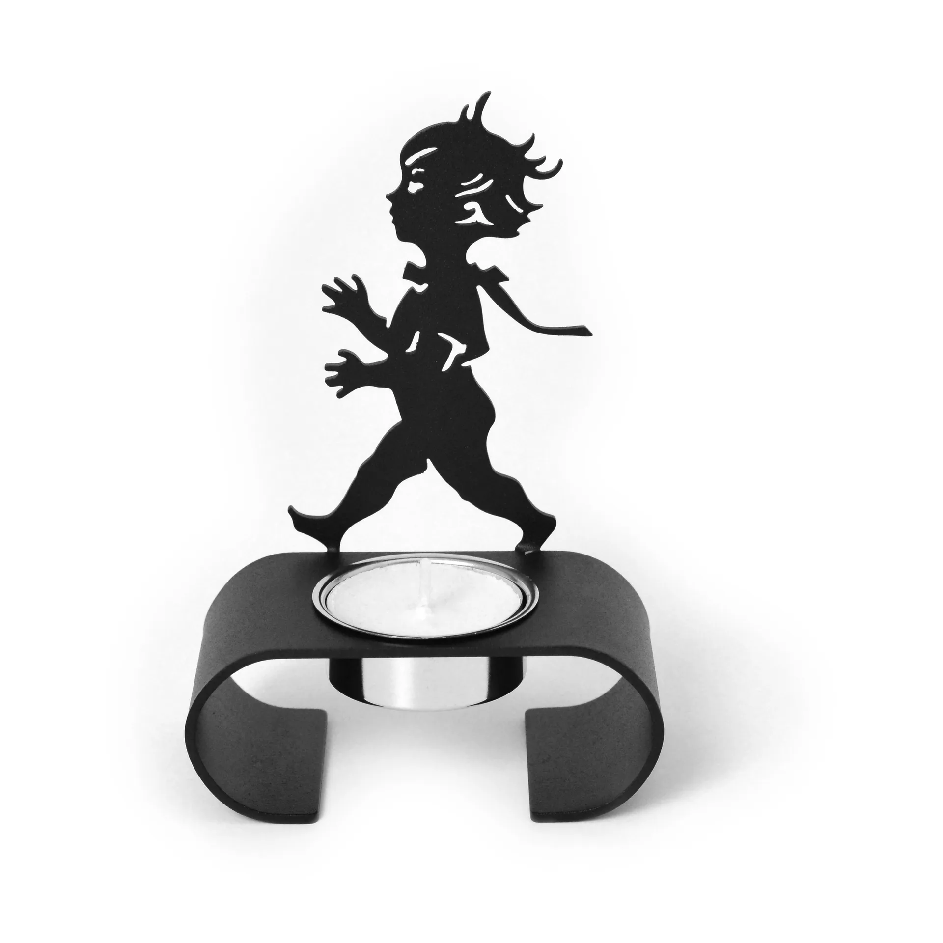 Porta velas Silhuett 9,3x13,3 cm, Preto Solstickan Design