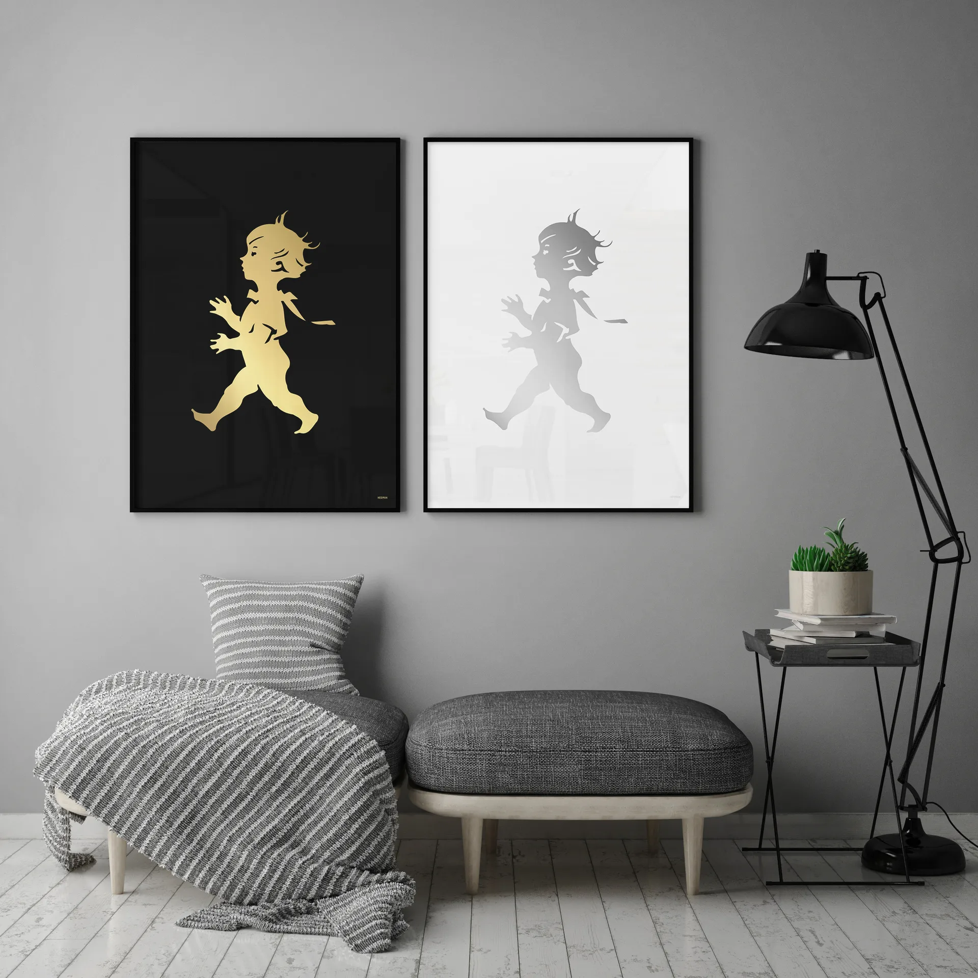 Poster Solstickan 50x70 cm, Preta-dourada Solstickan Design