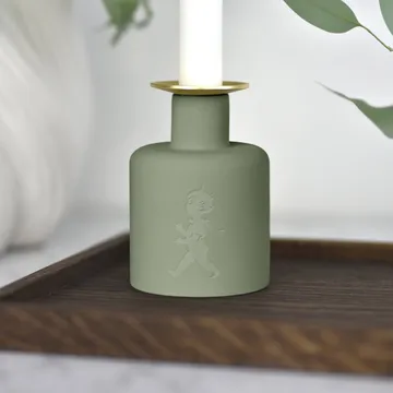 Solstickan castiçal de cerâmica - Verde - Solstickan Design