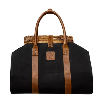 Solstickan cesto para lenha em canvas - Preto - Solstickan Design