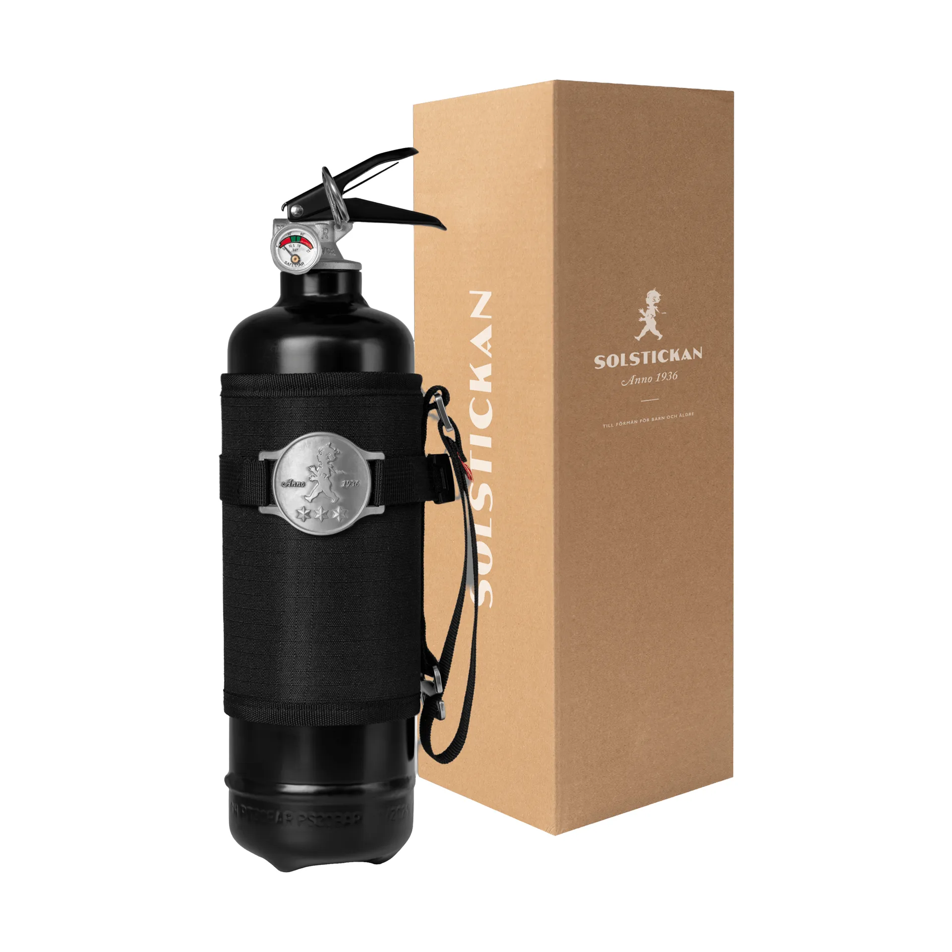 Solstickan extintor de incêndio 1 kg, Outdoor edition, Preto Solstickan Design