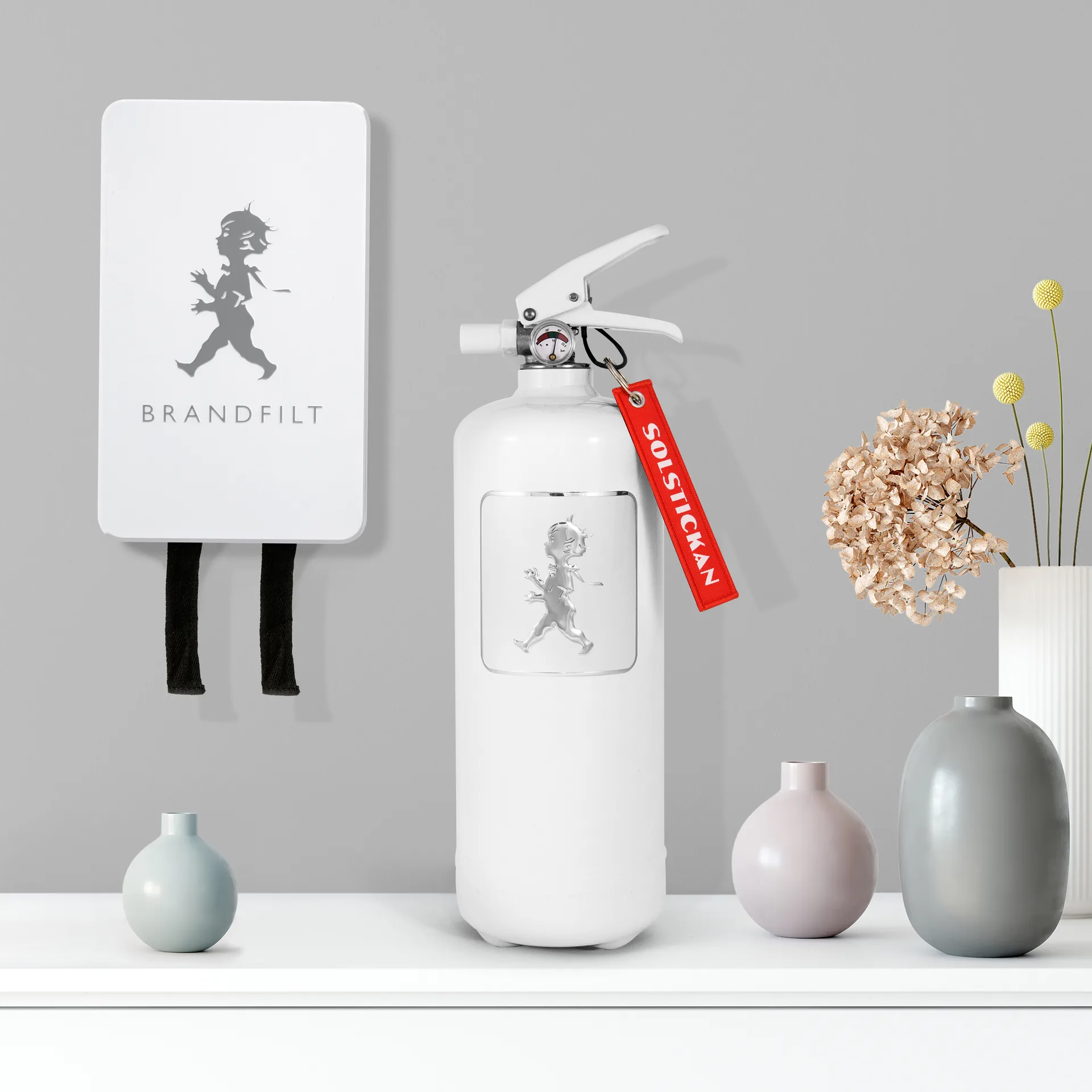 Solstickan extintor de incêndio 2 kg, Branco-prateado Solstickan Design