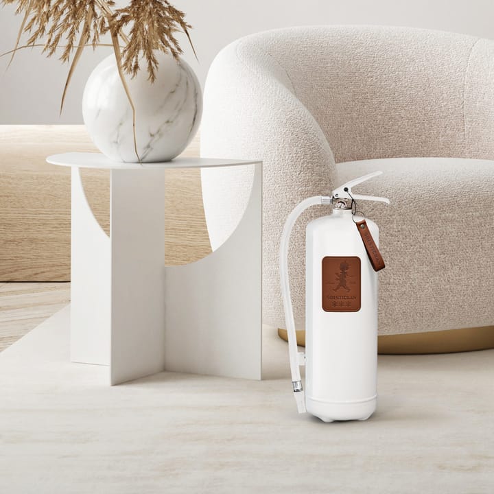 Solstickan extintor de incêndio 6 kg, Branco-couro marrom escuro Solstickan Design