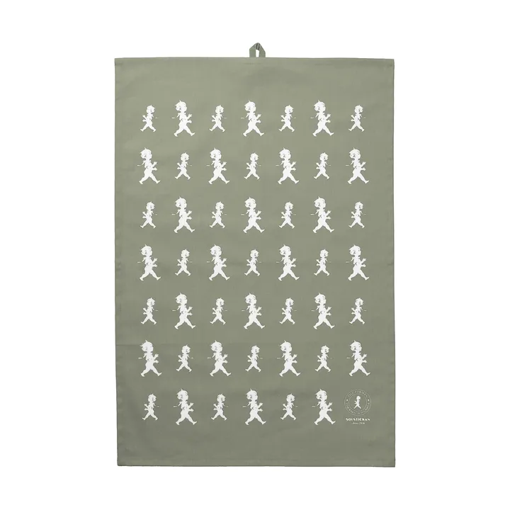 Solstickan toalha de cozinha 50x70 cm - Verde-branco - Solstickan Design
