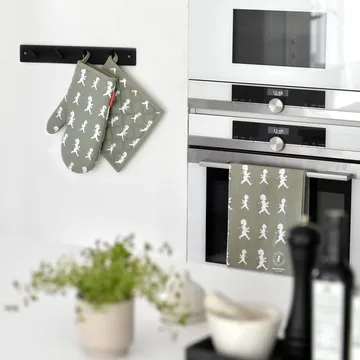 Solstickan toalha de cozinha 50x70 cm - Verde-branco - Solstickan Design