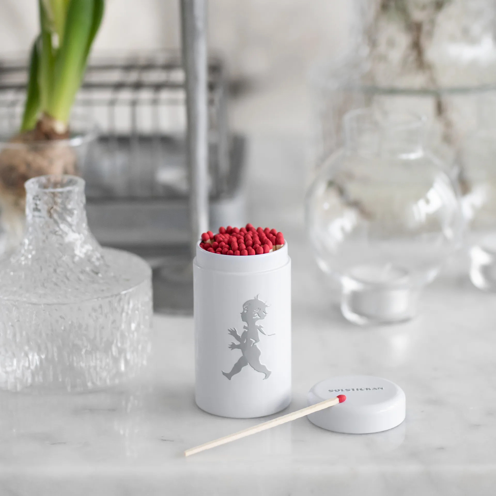 Solstickan Tubo de fósforos  100 unidades, Branco Solstickan Design