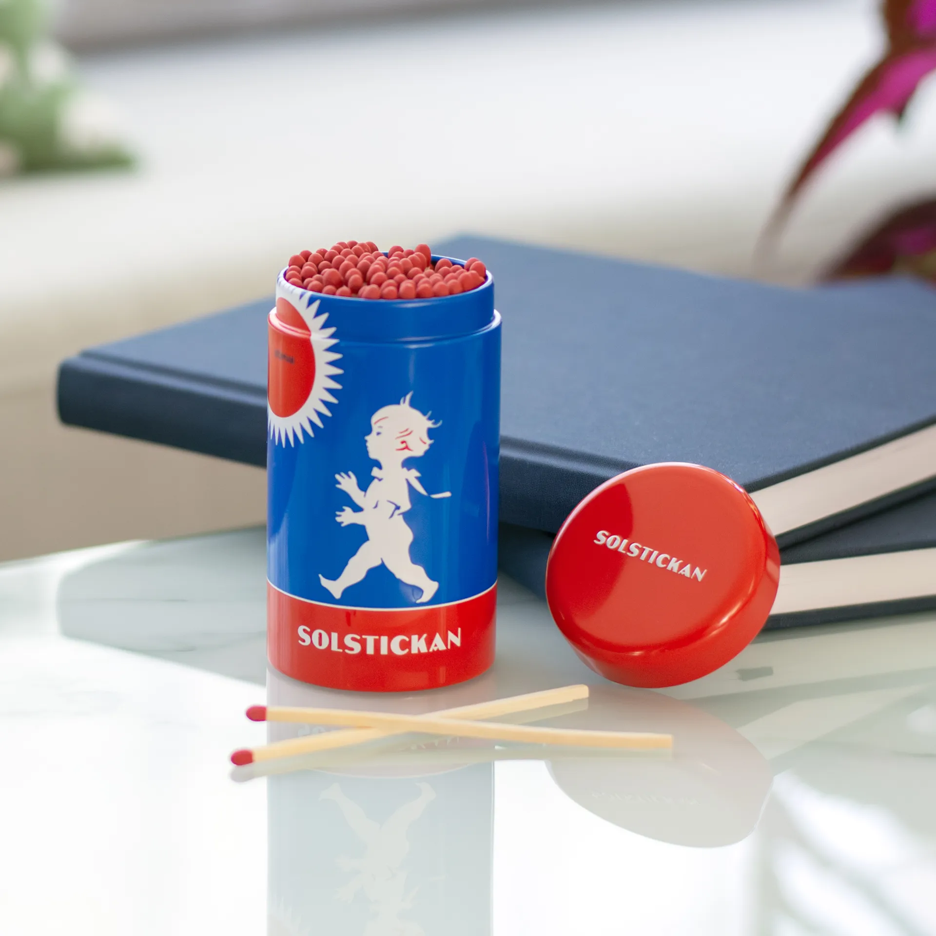 Solstickan Tubo de fósforos  100 unidades, Motivos originais Solstickan Design