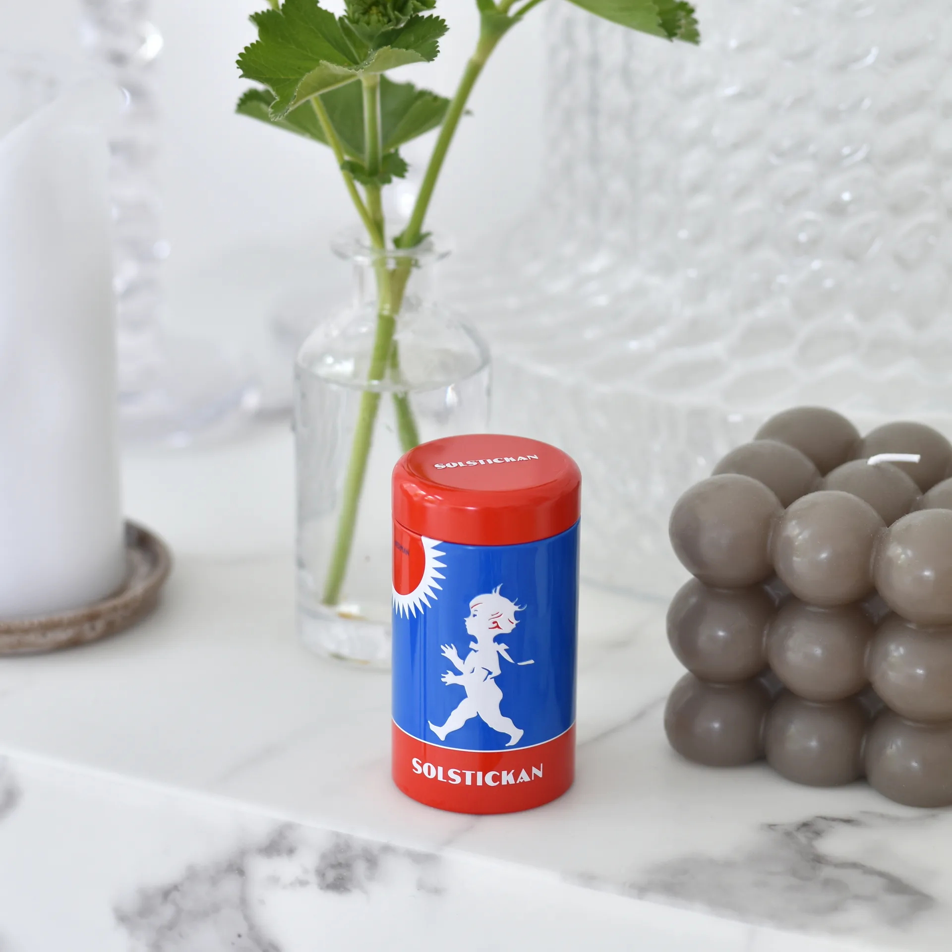 Solstickan Tubo de fósforos  100 unidades, Motivos originais Solstickan Design