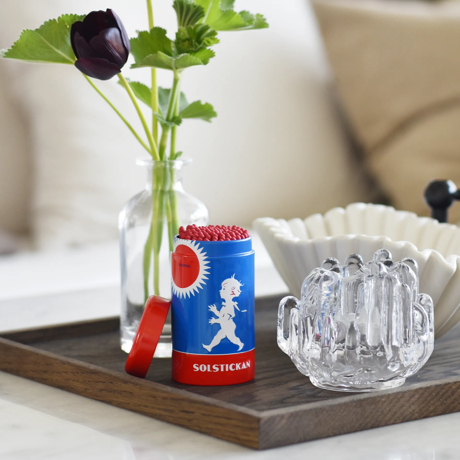 Solstickan Tubo de fósforos  100 unidades, Motivos originais Solstickan Design