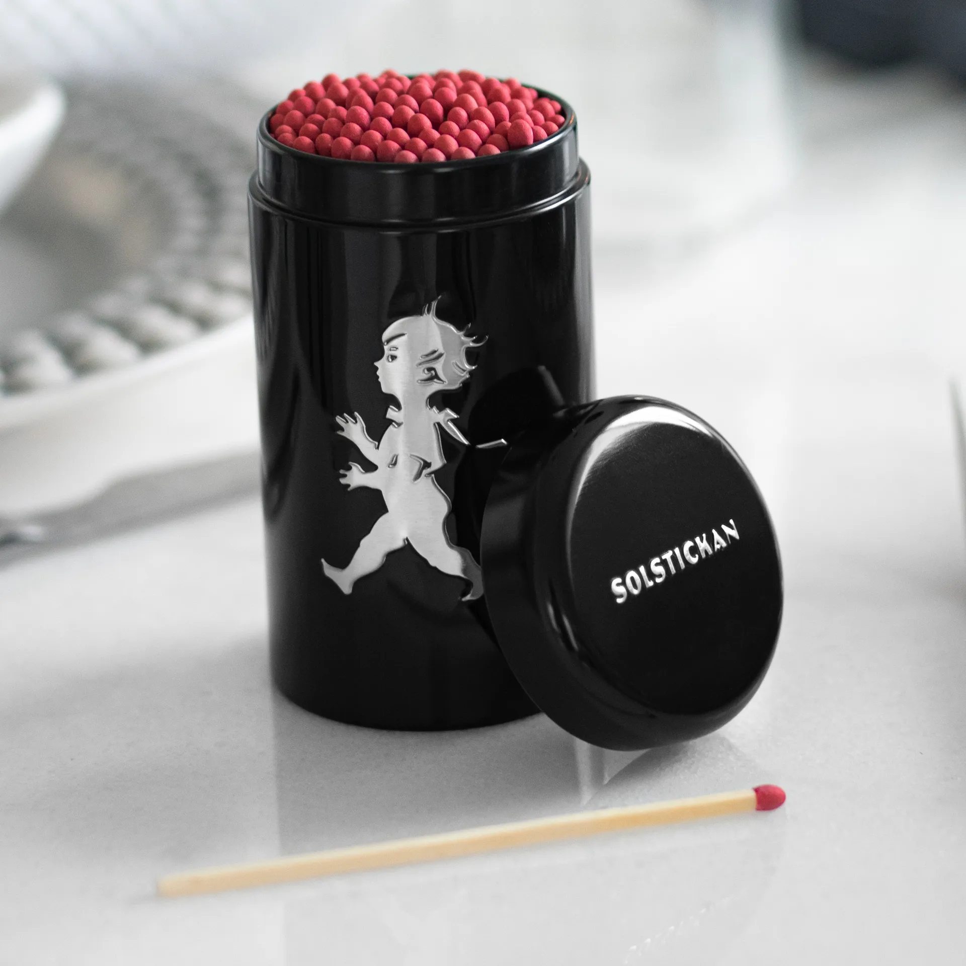 Solstickan Tubo de fósforos  100 unidades, Preto Solstickan Design