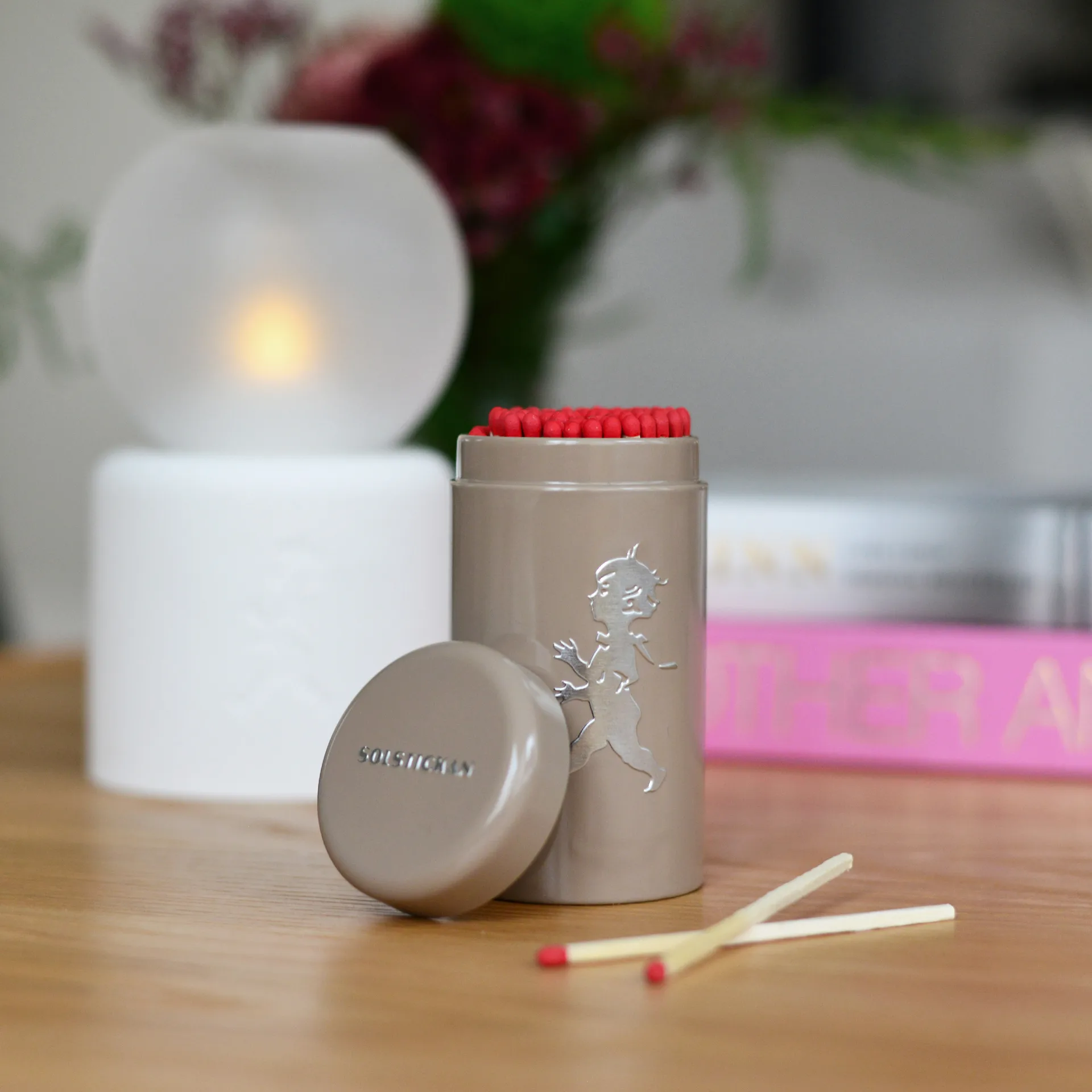 Solstickan Tubo de fósforos  100 unidades, Sand Solstickan Design