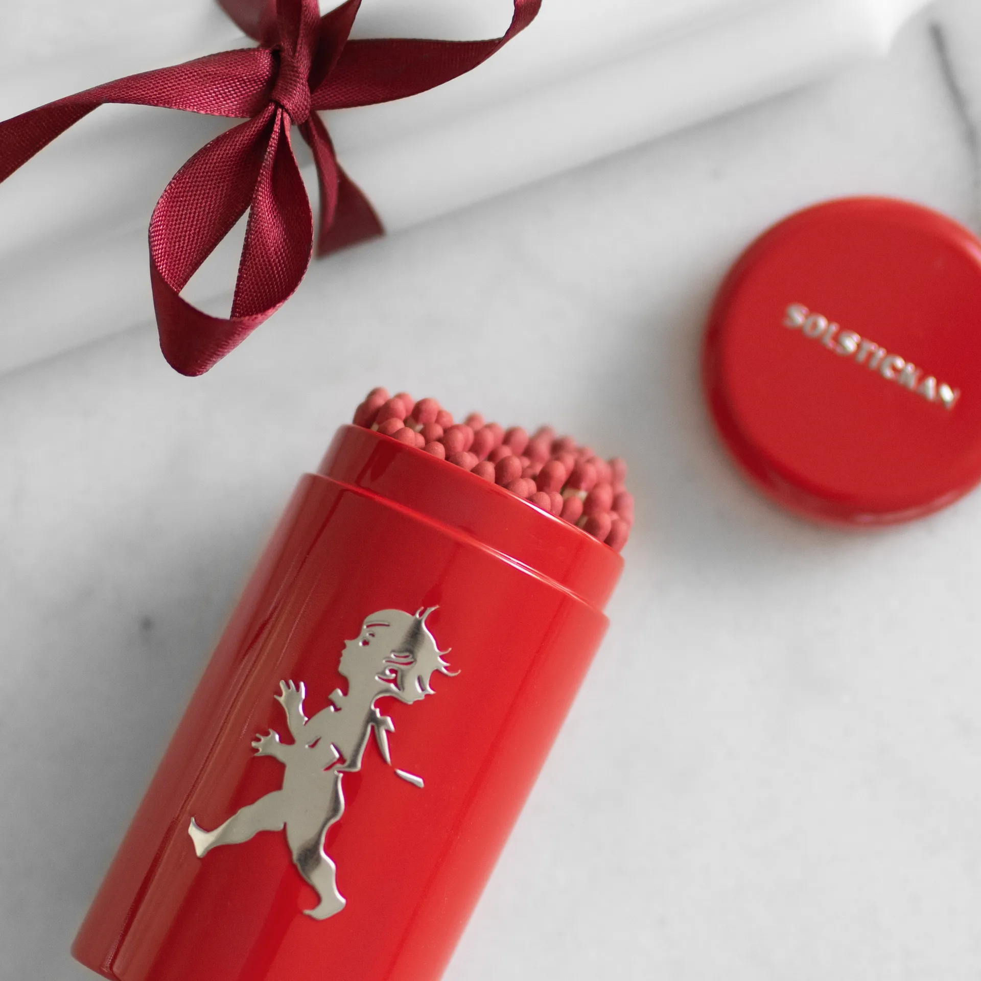 Solstickan Tubo de fósforos  100 unidades, Vermelho Solstickan Design