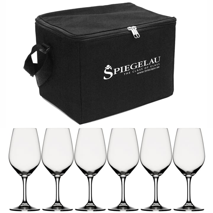 Conjunto Expert de vinho tinto, inclui bolsa preta e 6 copos - transparente - Spiegelau