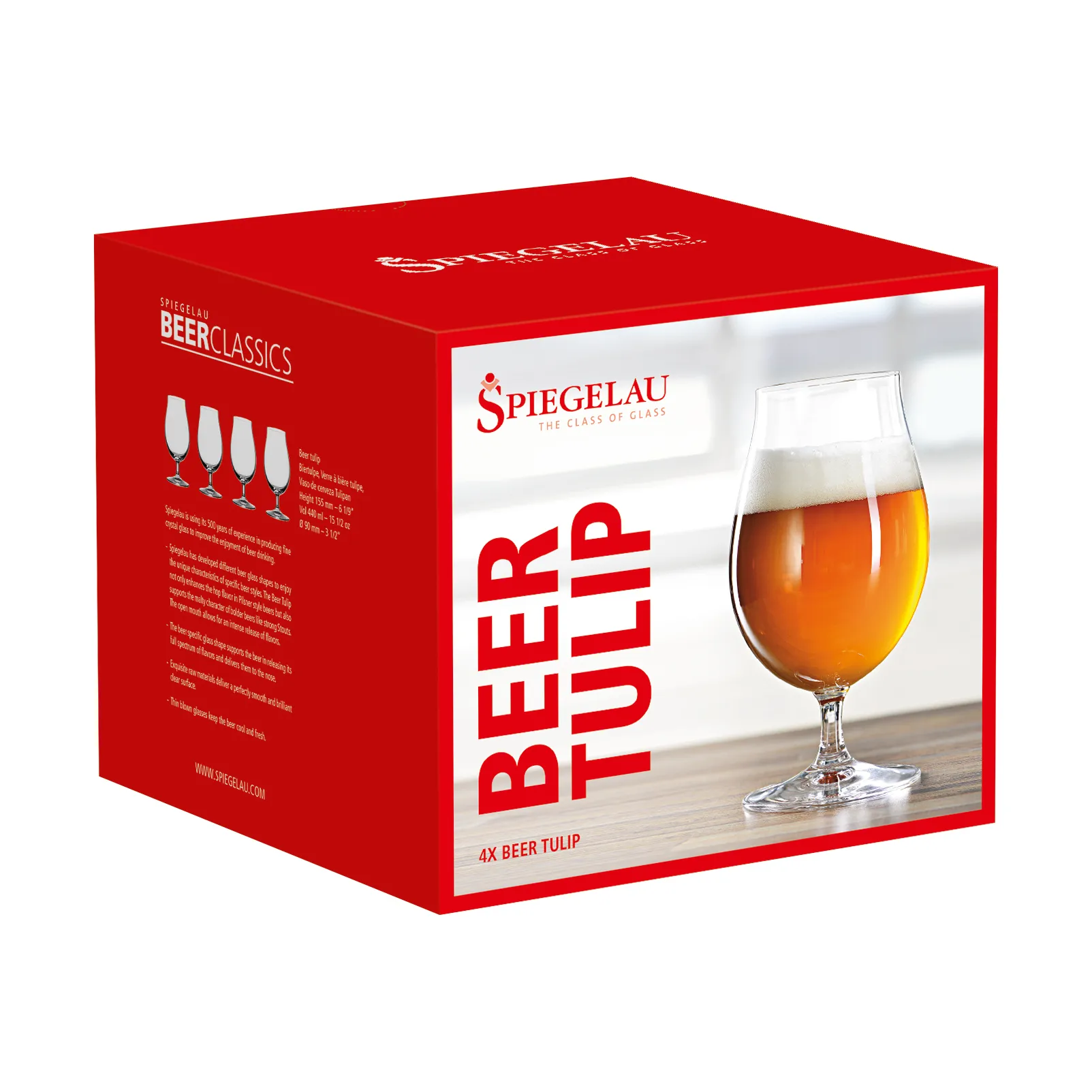 Copo Tulipa Beer Classics 44cl. conjunto de 4, transparente Spiegelau