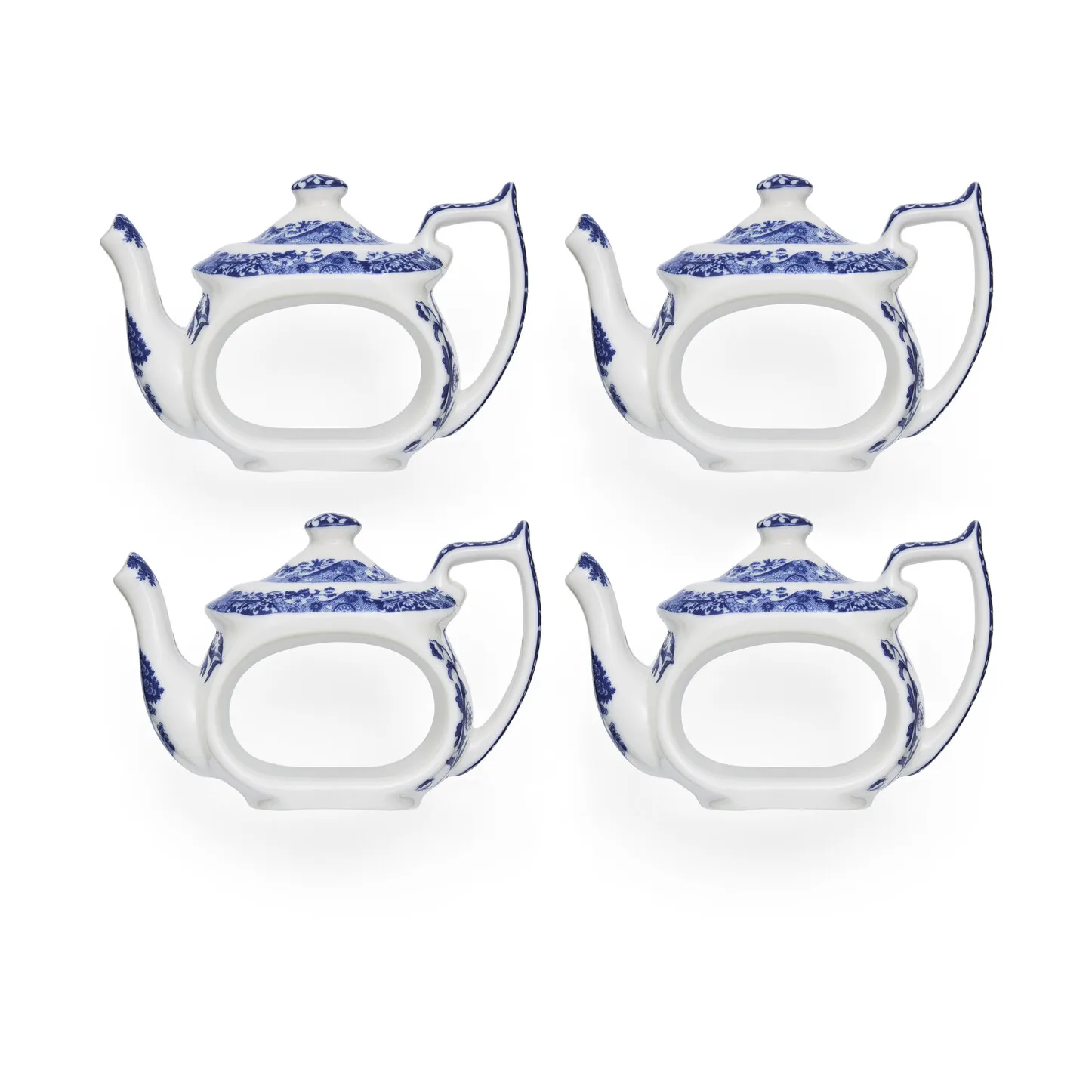 Argolas de guardanapo Blue Italian, 4 un., Azul-Branco Spode