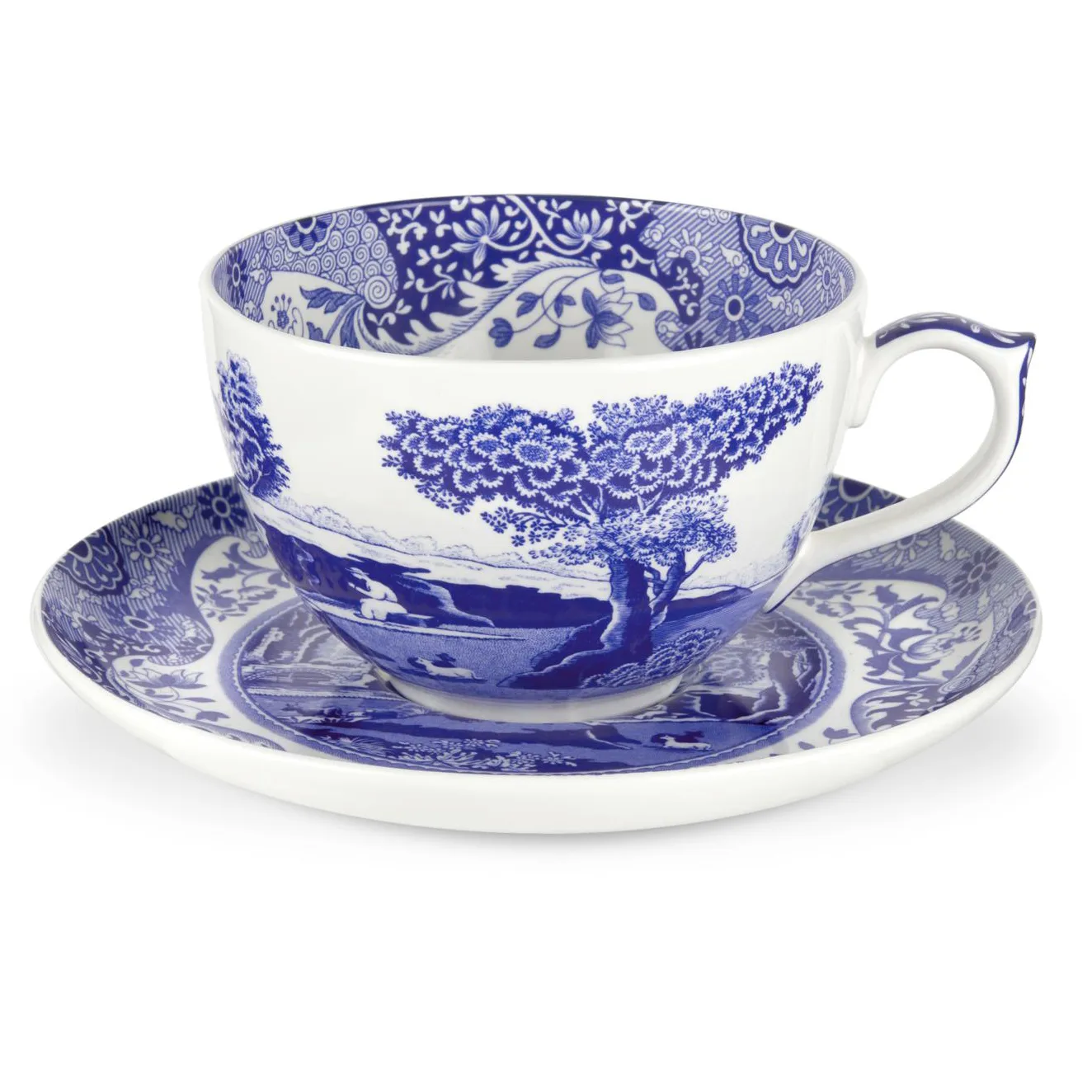 Chávena e pires jumbo Blue Italian, 56 cl/ 20 oz Spode