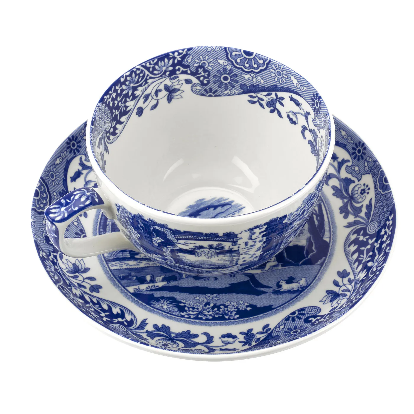 Chávena e pires jumbo Blue Italian, 56 cl/ 20 oz Spode