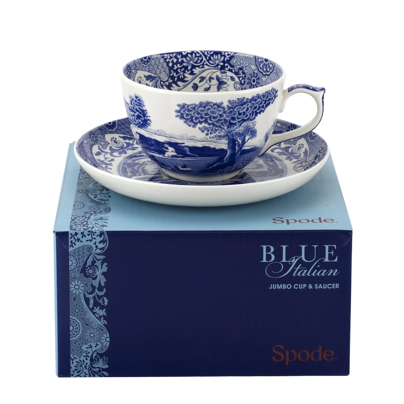 Chávena e pires jumbo Blue Italian, 56 cl/ 20 oz Spode