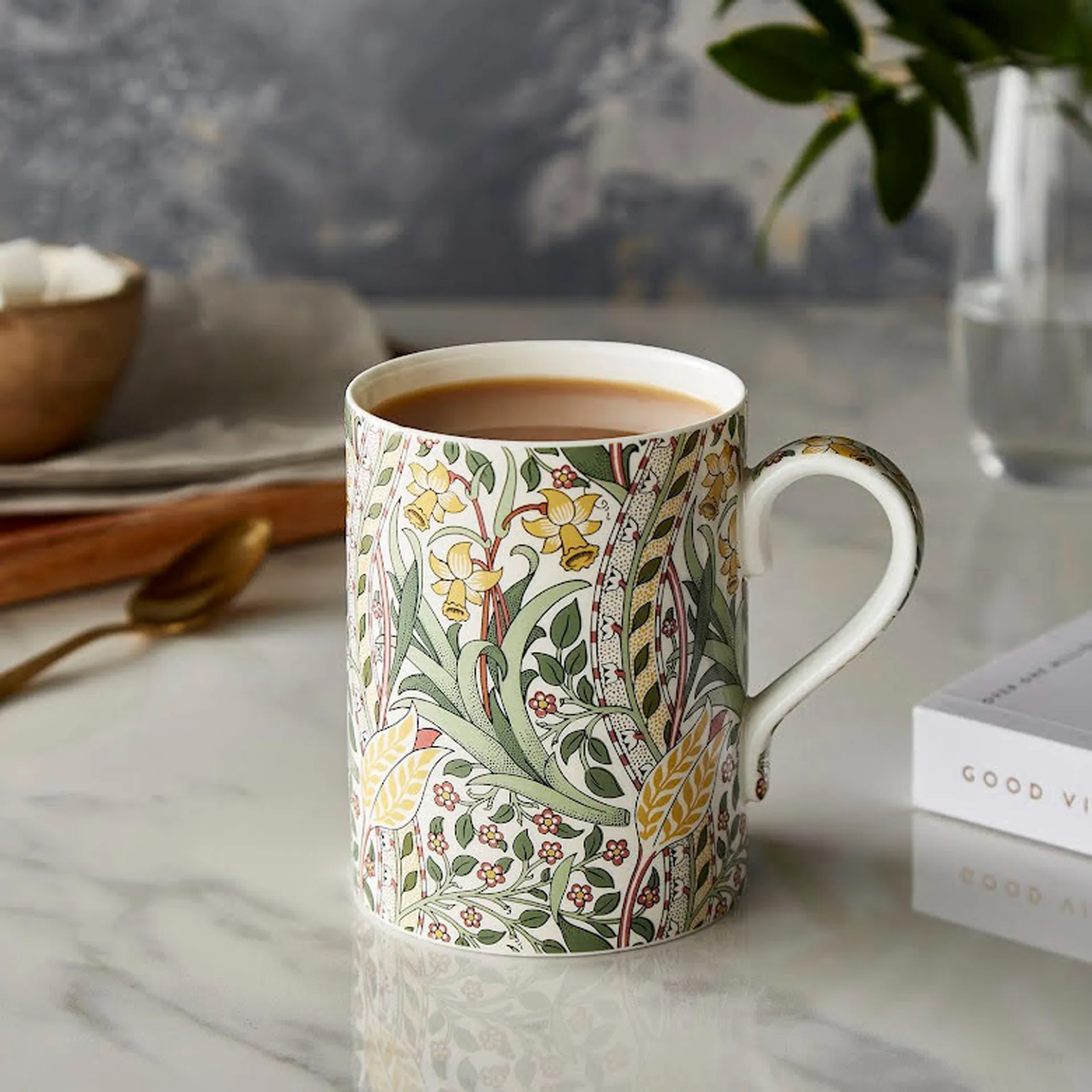 Daffodil caneca 35 cl, Bayleaf madder Spode