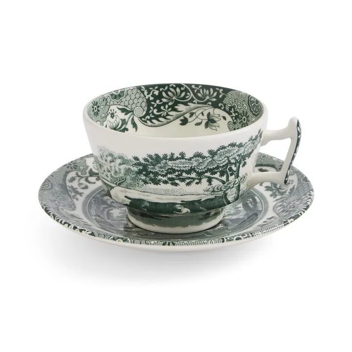 Heritage Green Italian chávena com pires - Verde, 0,2 L - Spode