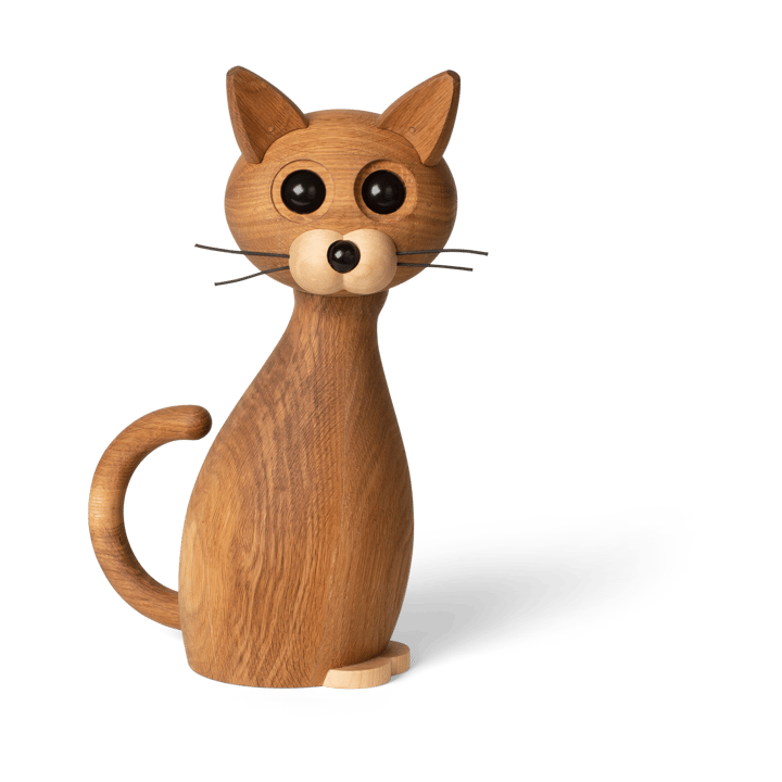 Decoração Gato Lucky 42 cm - Carvalho-Bordo - Spring Copenhagen