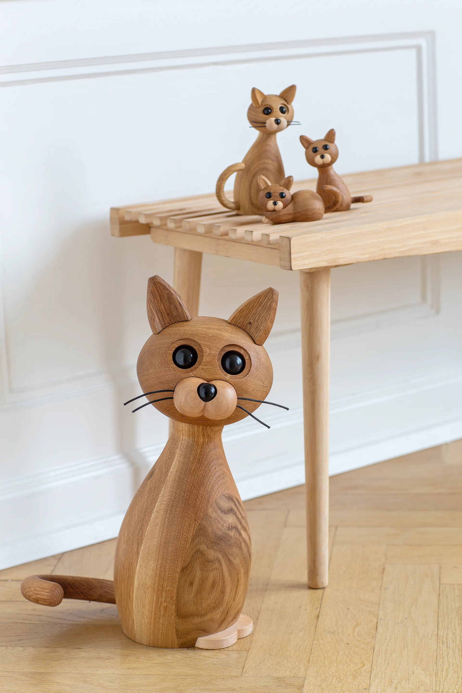 Decoração Gato Lucky 42 cm, Carvalho-Bordo Spring Copenhagen