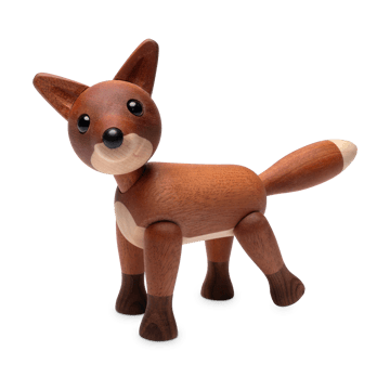 Foxy decoração de raposa 12 cm - Mogno - Spring Copenhagen