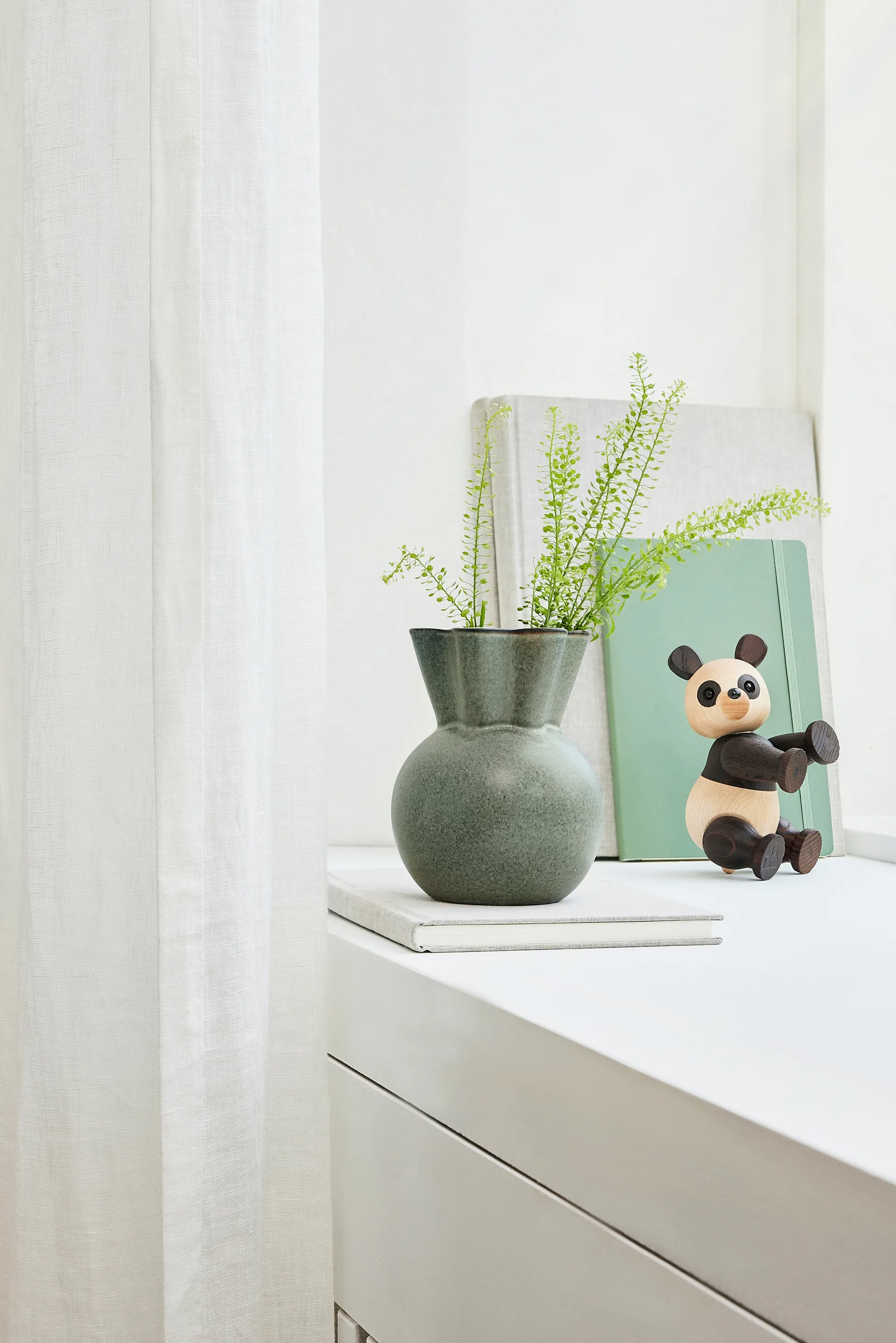 Vaso Eva Stæhr-Nielsen 14 cm, Verde musgo Spring Copenhagen