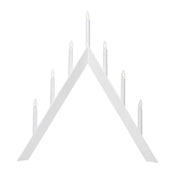 Arrow candelabro de Advento 64,5 cm - Branco - Star Trading