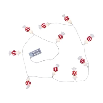 Bonbon corrente de luz 135 cm - Vermelho-branco - Star Trading