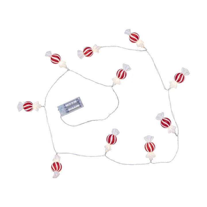 Bonbon corrente de luz 135 cm - Vermelho-branco - Star Trading