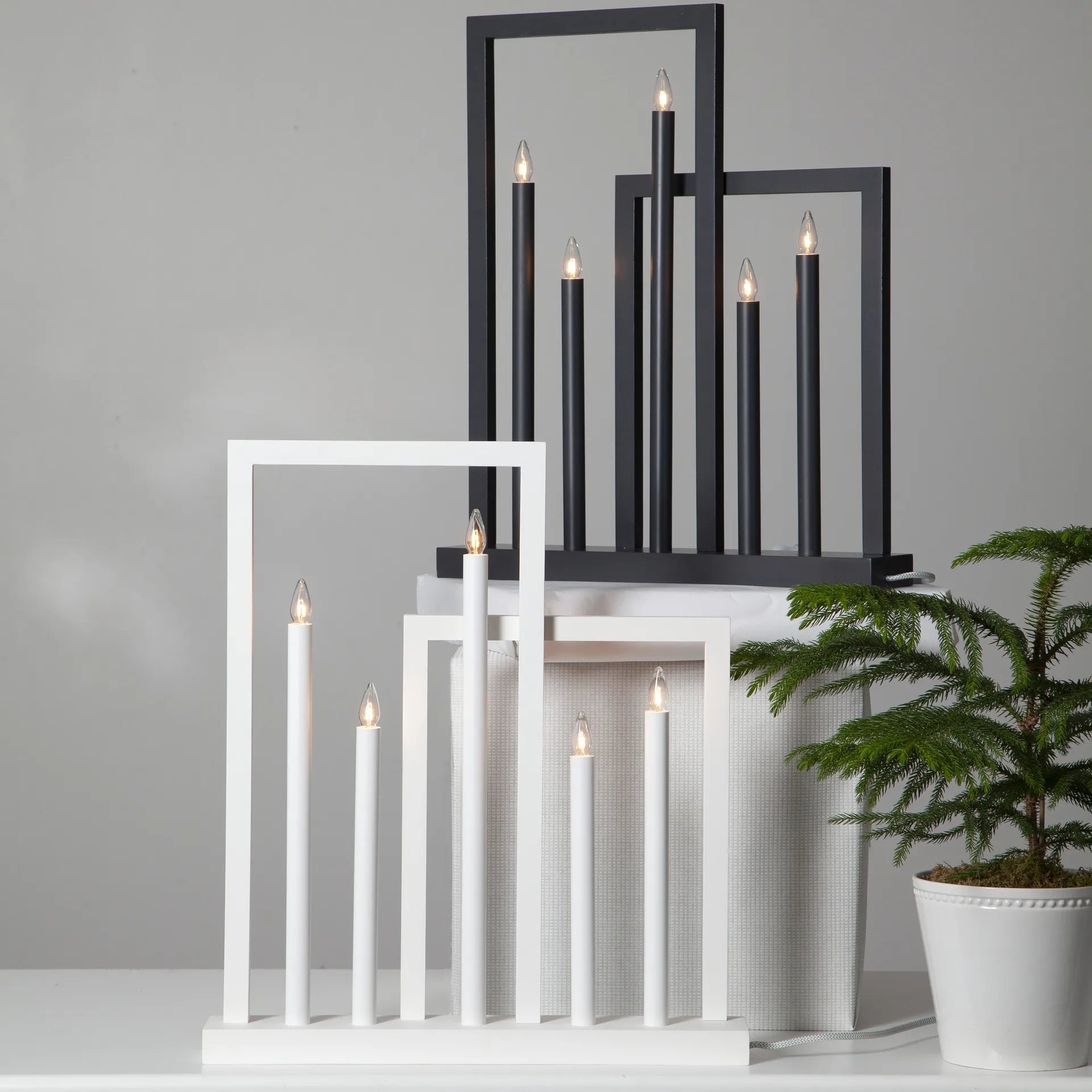 Candelabro do Advento Frame, Branco Star Trading