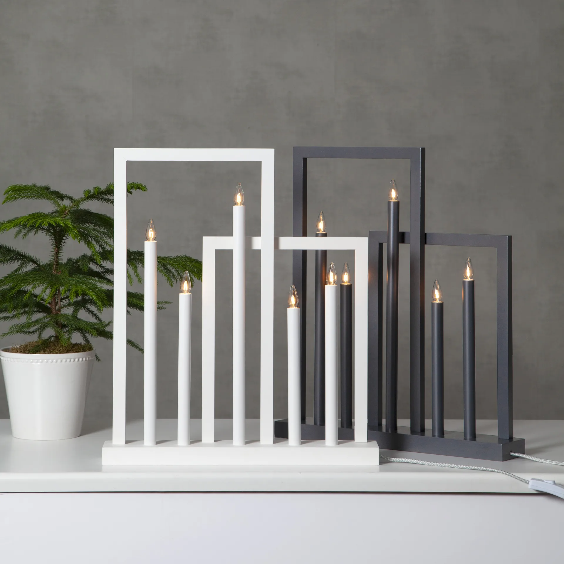 Candelabro do Advento Frame, Branco Star Trading