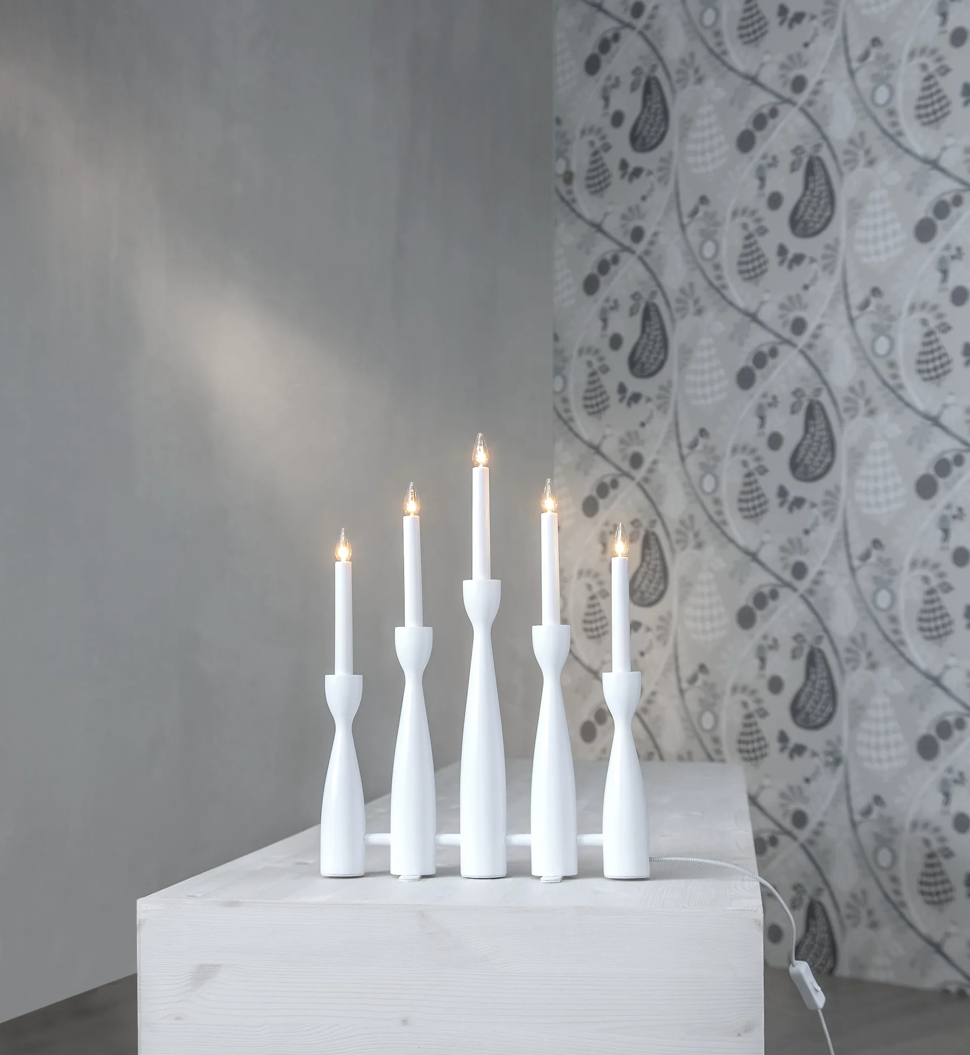 Candelabro do Advento Midja 2.0 , Branco Star Trading