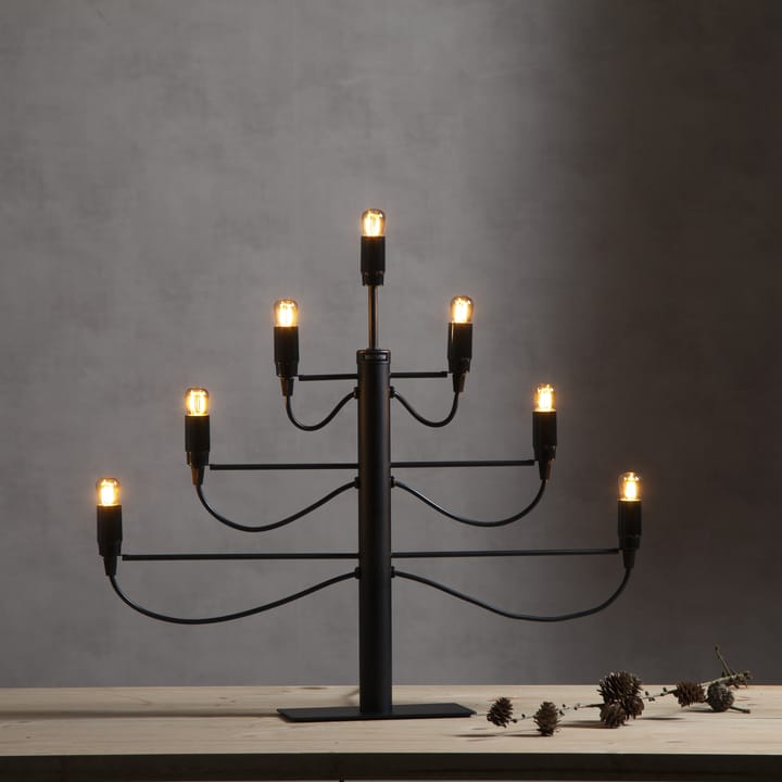 Candelabro do Advento Milano, Preto Star Trading