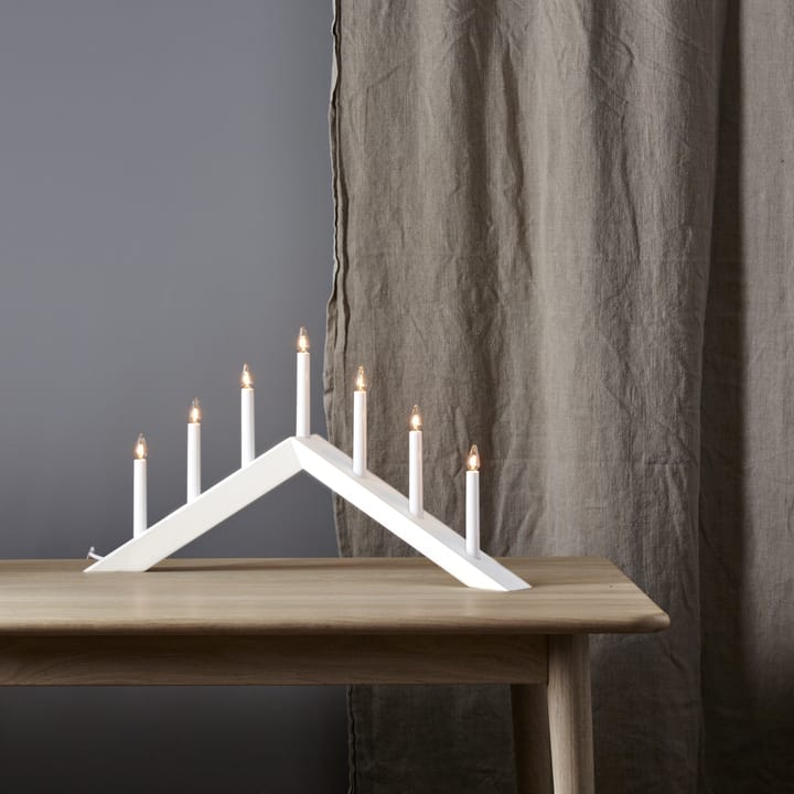 Castiçal Arrow 36 cm, Branco Star Trading