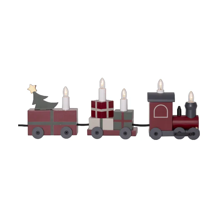 castiçal de Advento em forma de comboio de Natal - Multicolor - Star Trading