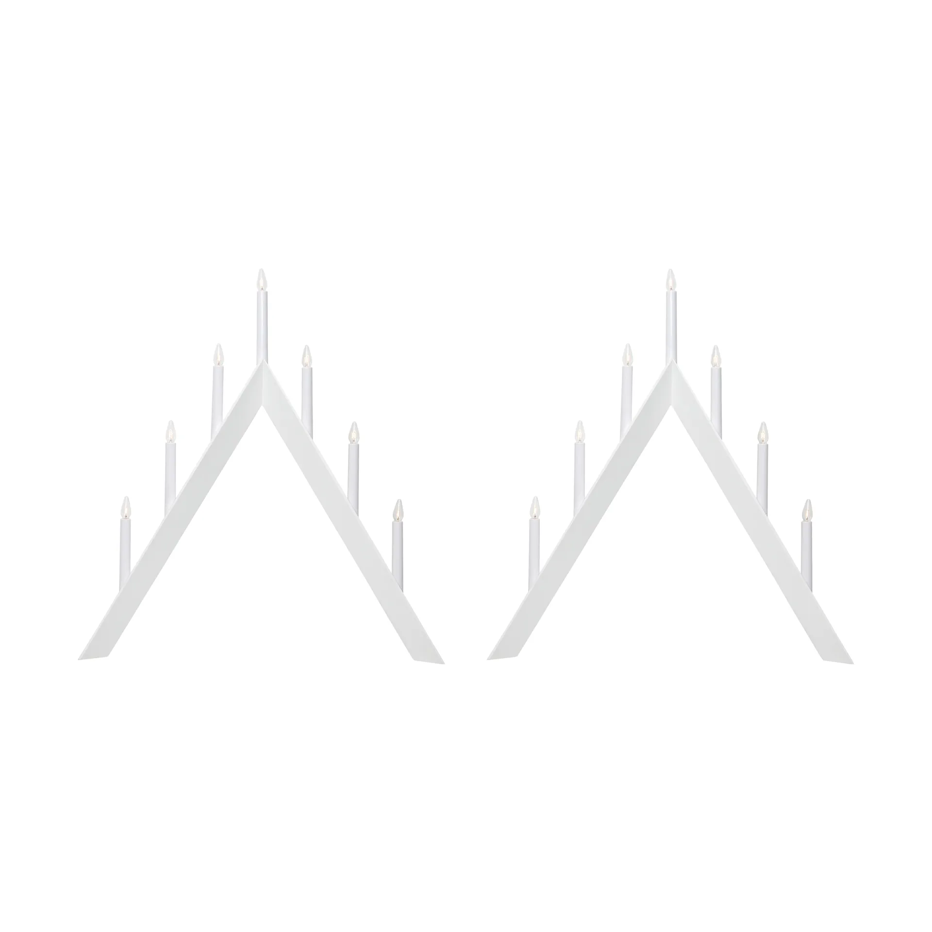 Castiçal do Advento Arrow 64,5 cm embalagem de 2 - Branco,  Star Trading