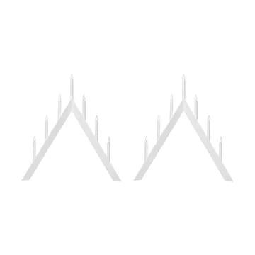 Castiçal do Advento Arrow 64,5 cm embalagem de 2 - Branco - Star Trading
