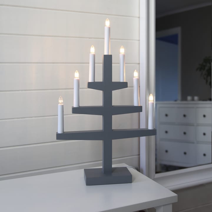 Castiçal Escada Advento 54 cm, Cinzento Star Trading
