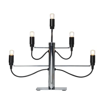 Castiçal Milano 5 46 cm embalagem de 2 - Cromo - Star Trading